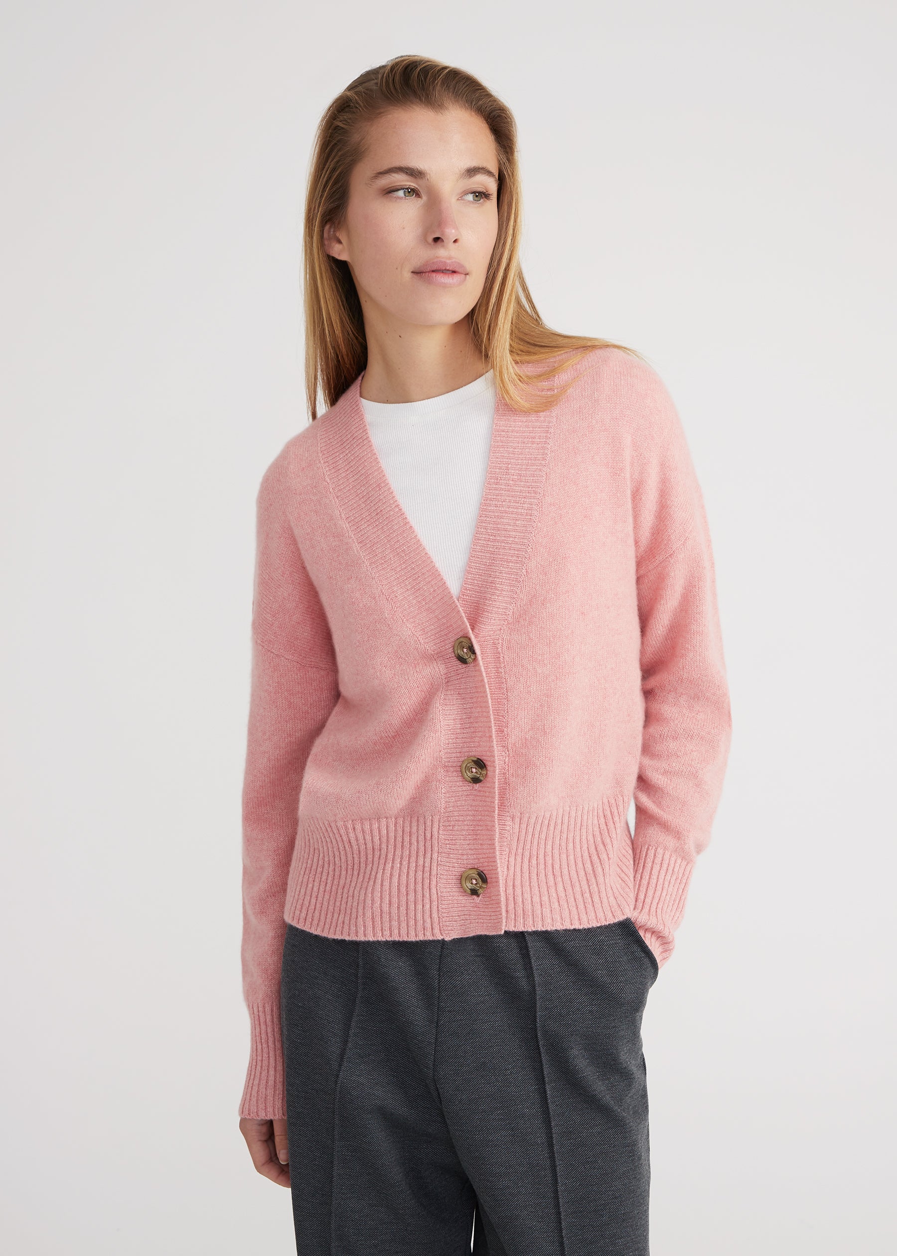 Cardigan - coral melange