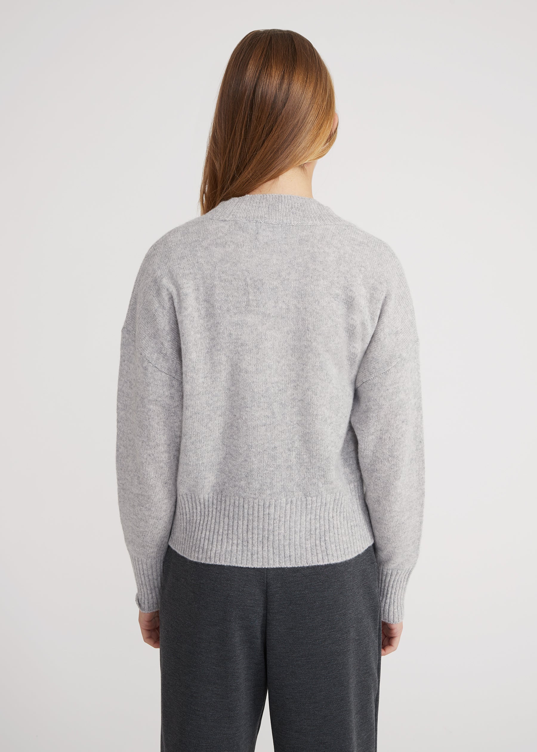 Cardigan - light grey melange