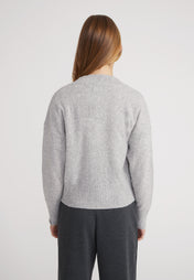 Cardigan - light grey melange