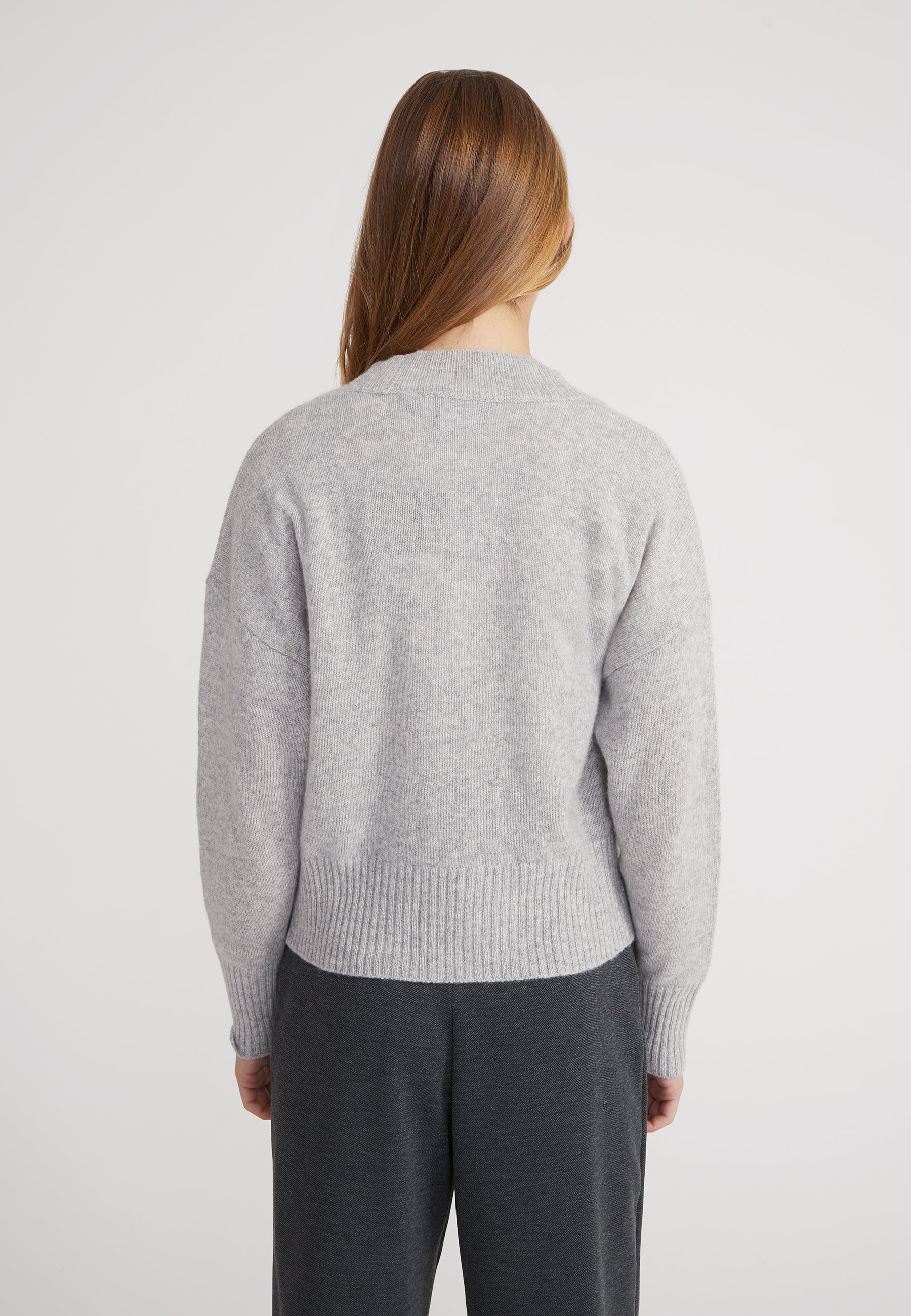 Cardigan - light grey melange