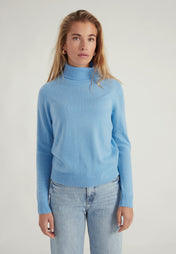 Classic Rollkragenpullover- icy blue