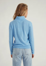 Classic Rollkragenpullover- icy blue