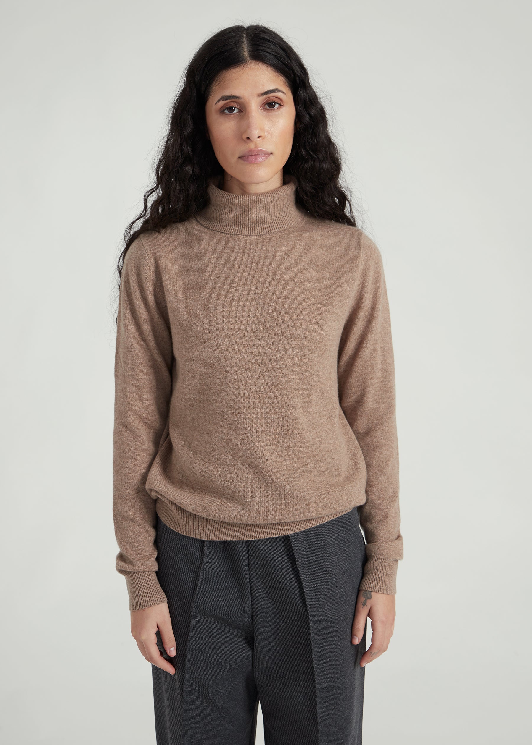 Classic Rollkragenpullover- nougat