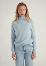 Classic Rollkragenpullover- pastel blue 