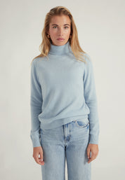 Classic Rollkragenpullover- pastel blue 