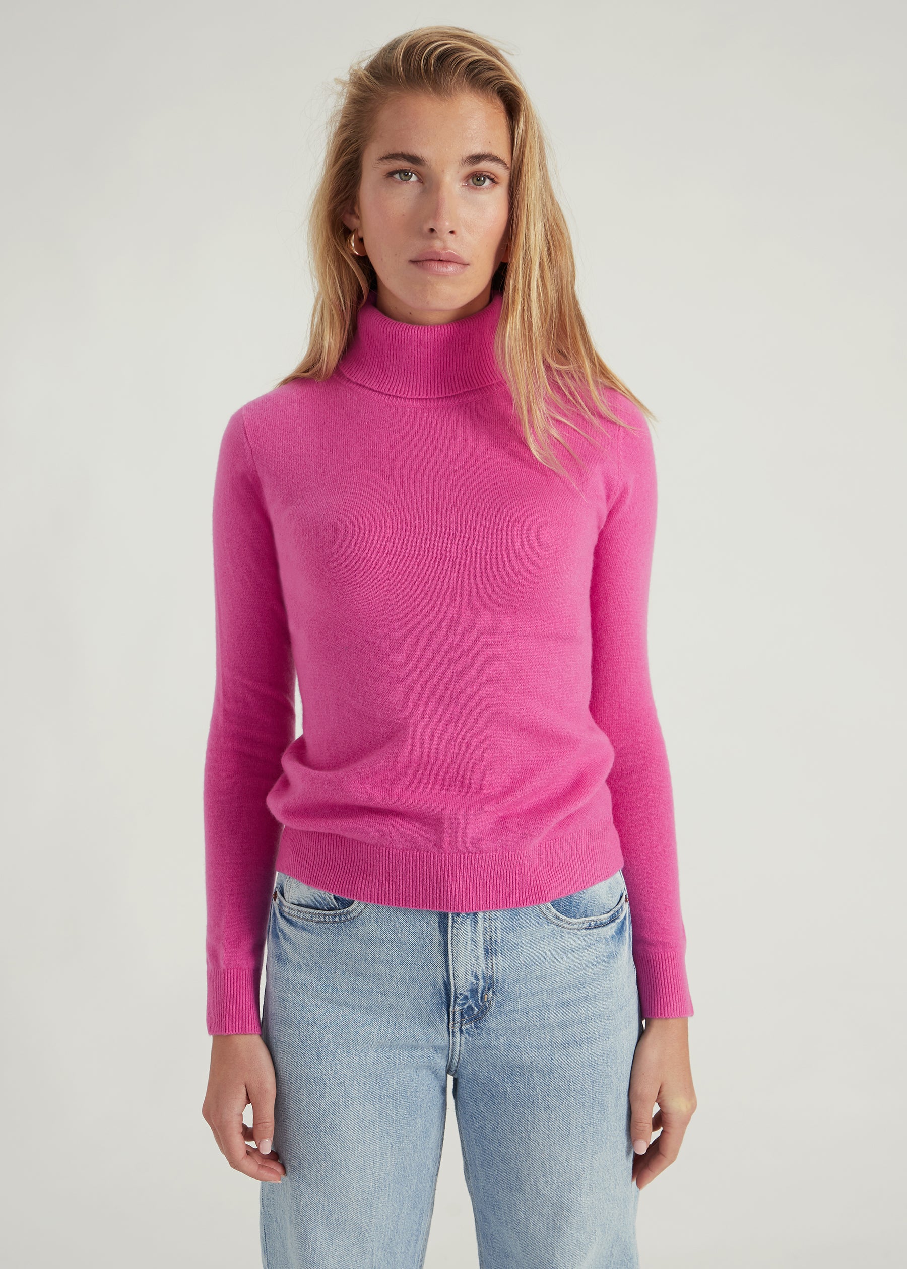 Classic Rollkragenpullover - fuchsia
