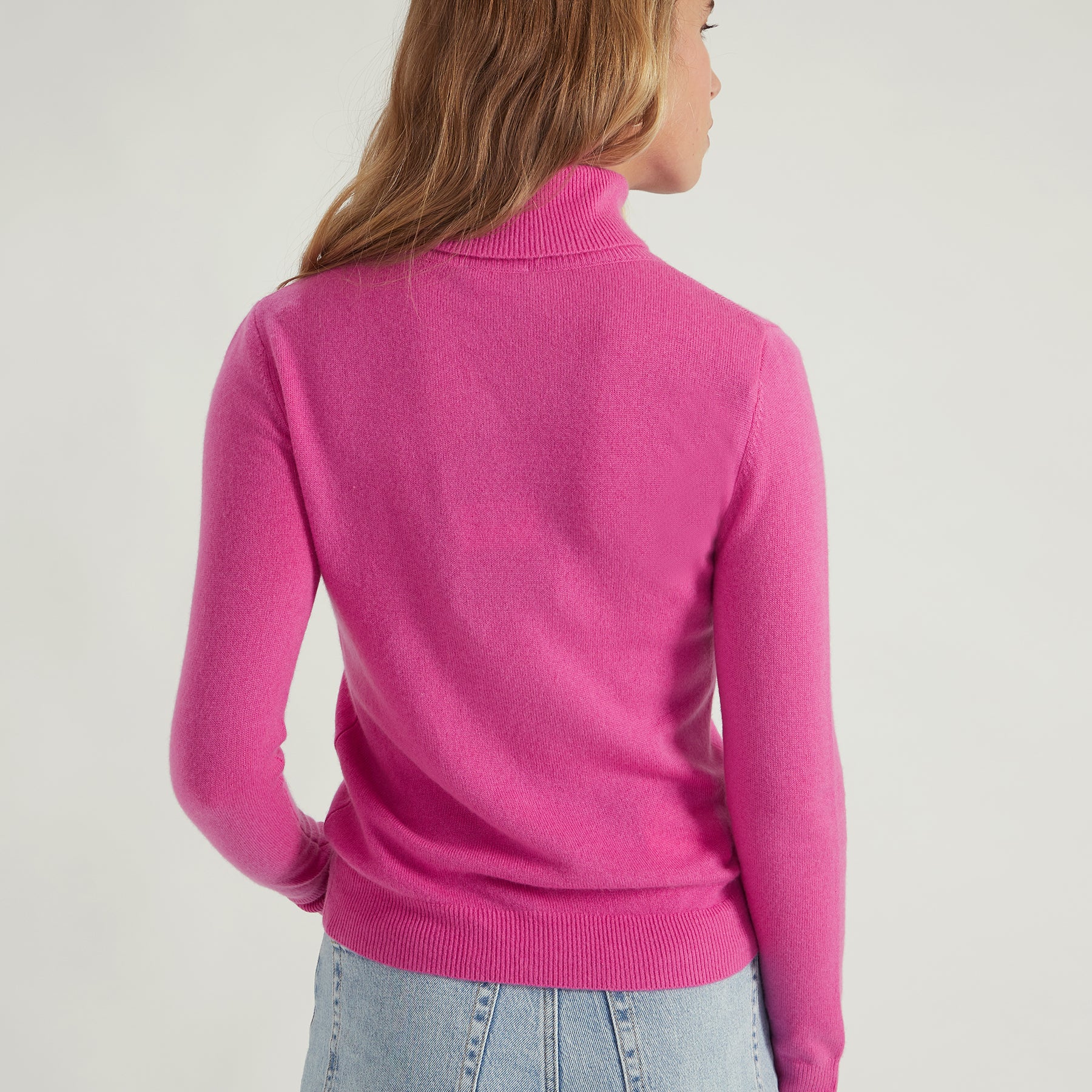 Classic Rollkragenpullover- fuchsia
