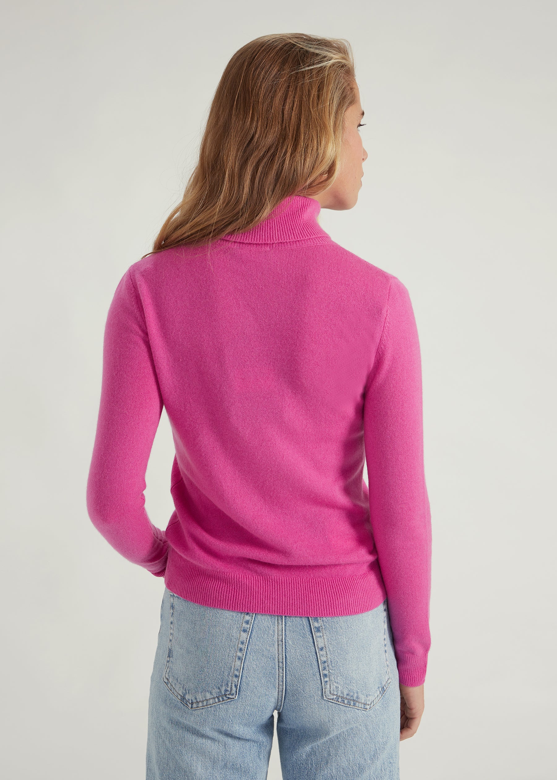 Classic Rollkragenpullover - fuchsia