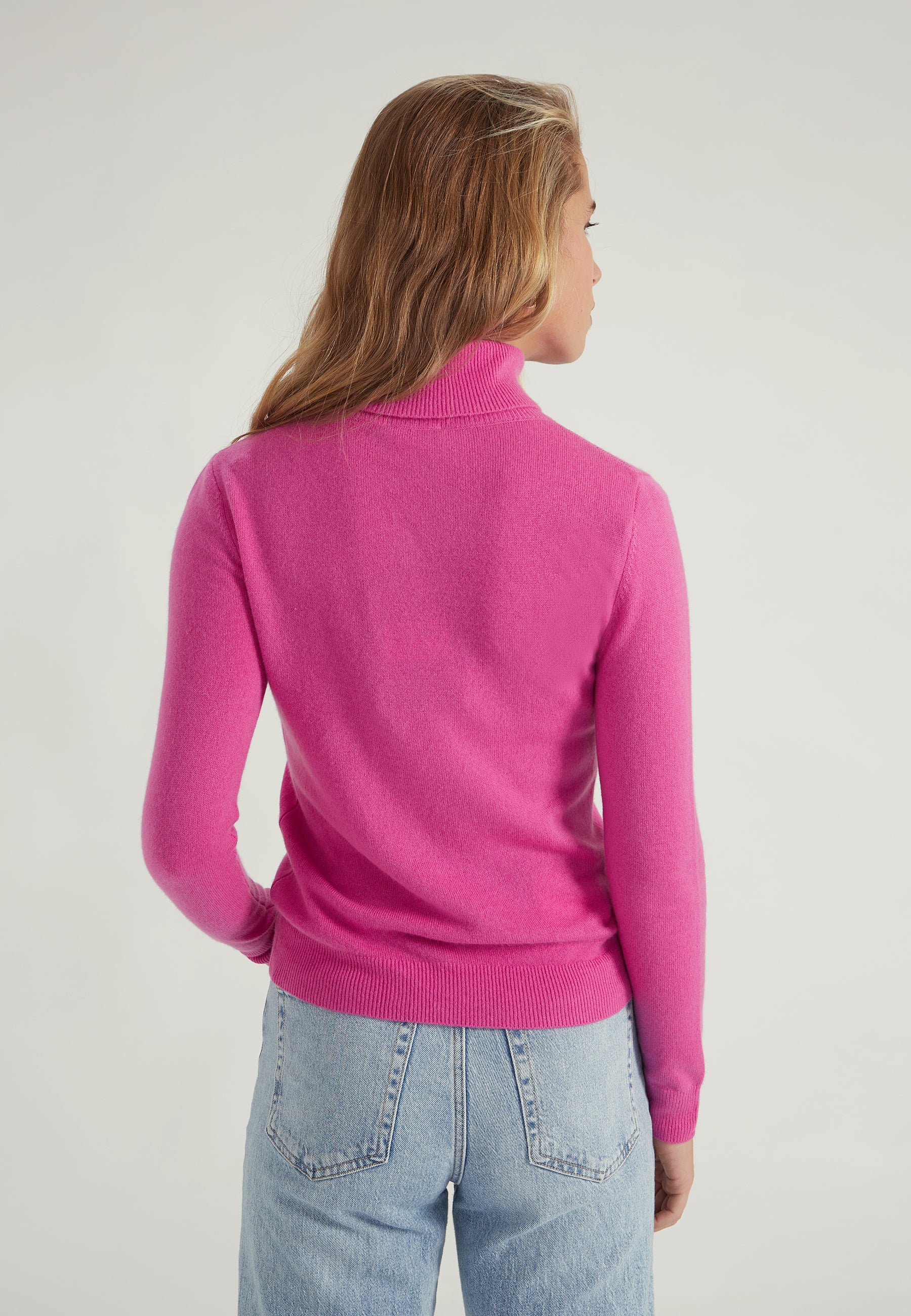 Classic Rollkragenpullover- fuchsia