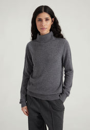 Classic Rollkragenpullover- grey melange