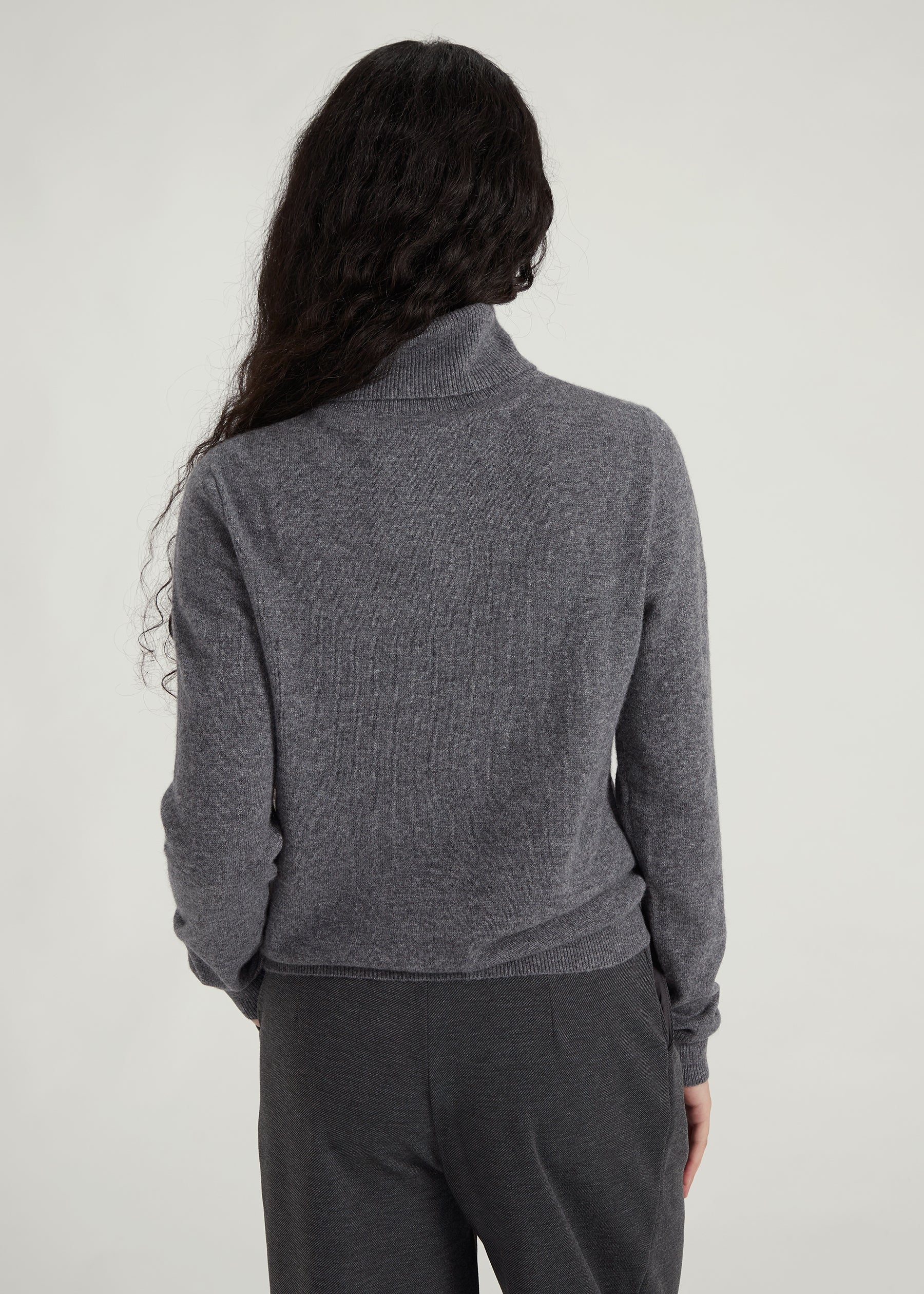 Classic Rollkragenpullover- grey melange