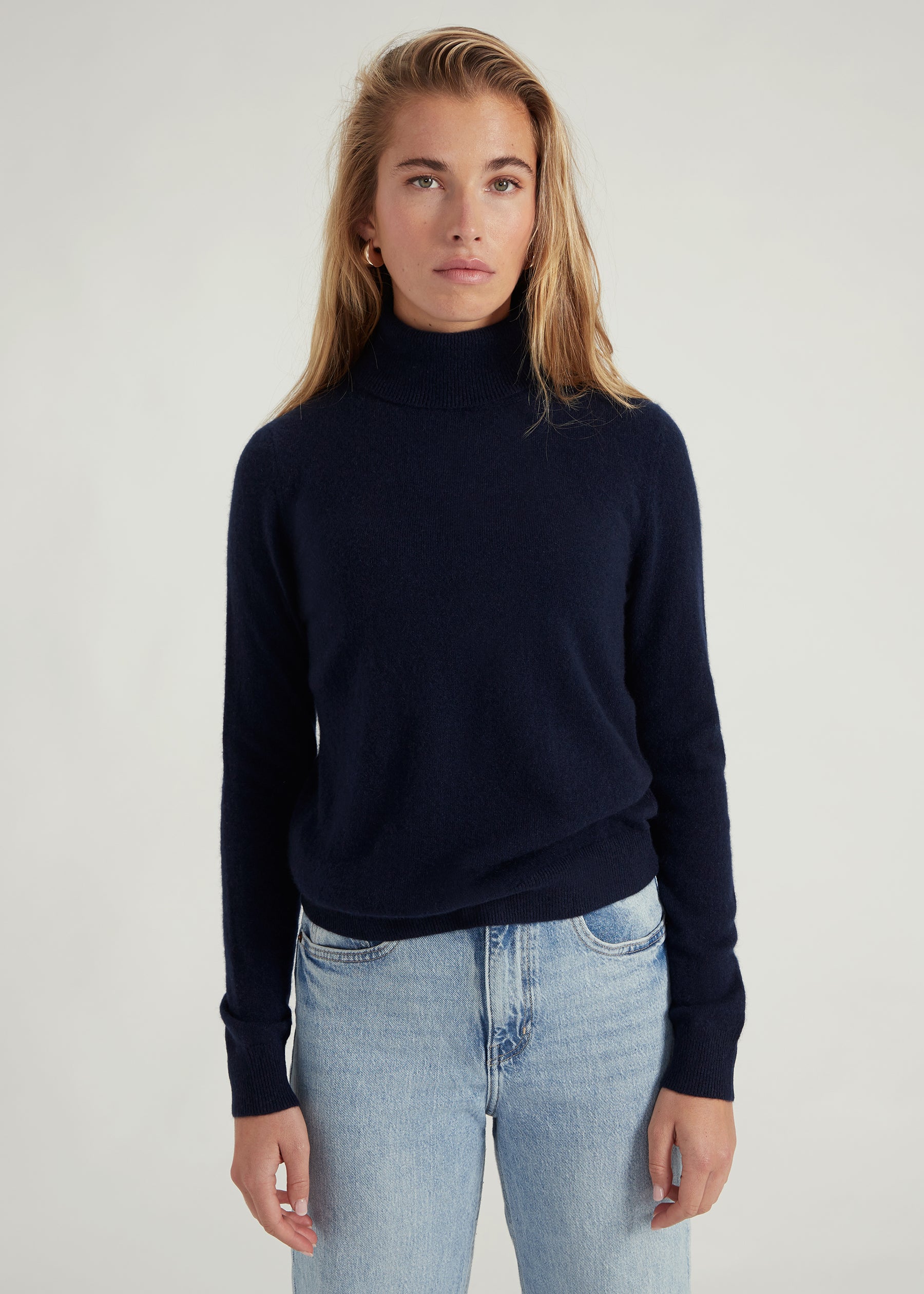 Classic Rollkragenpullover- navy