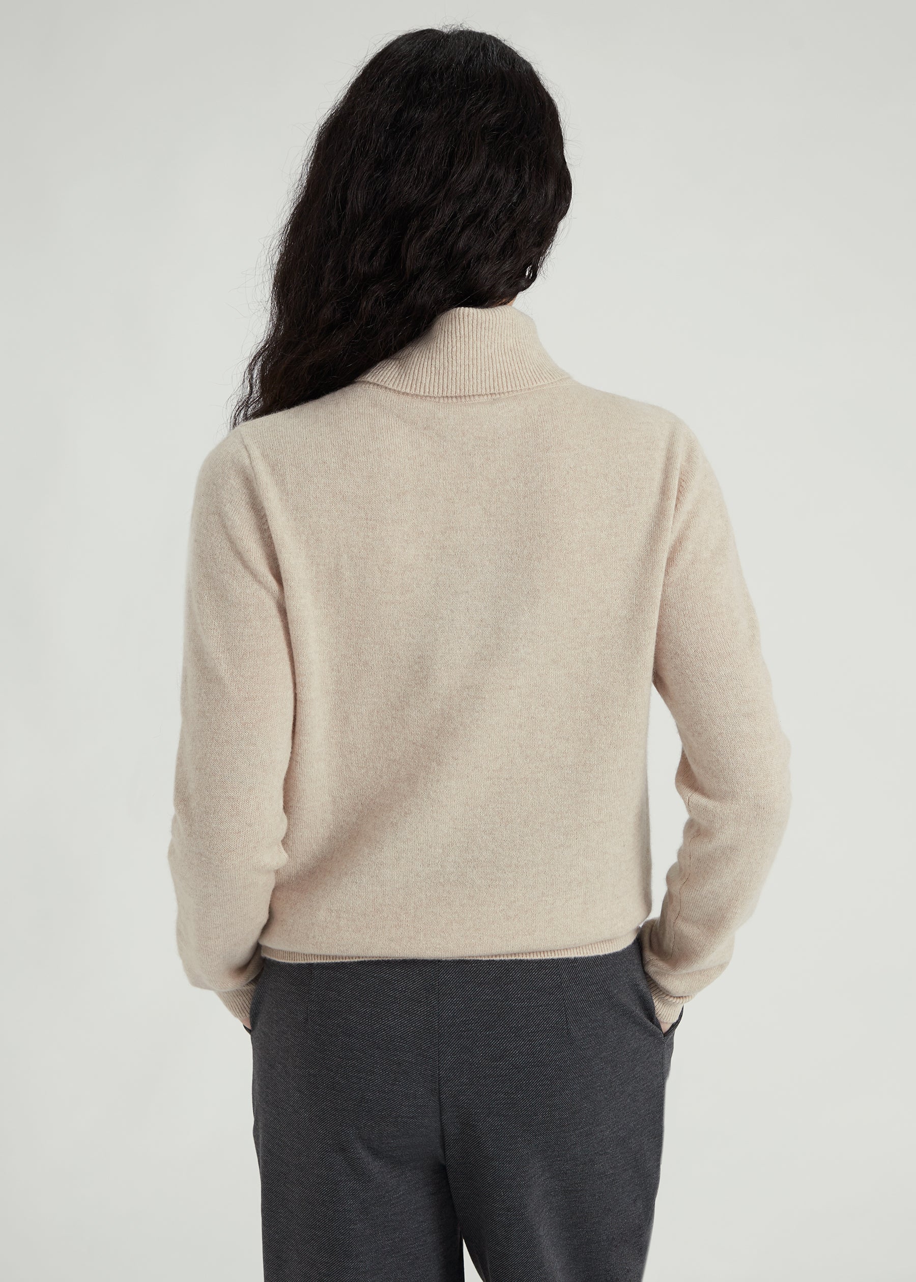 Classic Rollkragenpullover- sand