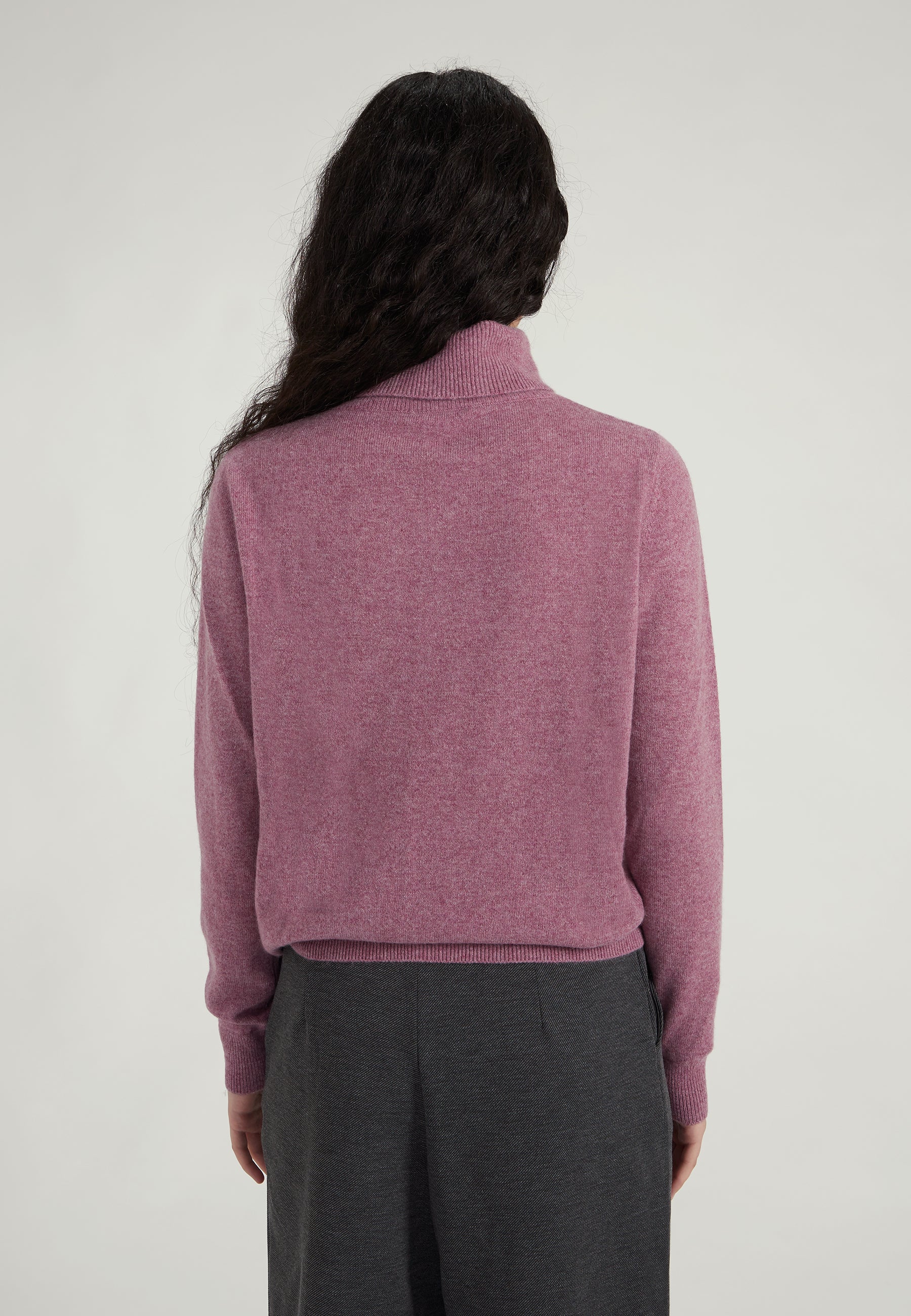 Classic Rollkragenpullover- dull rose