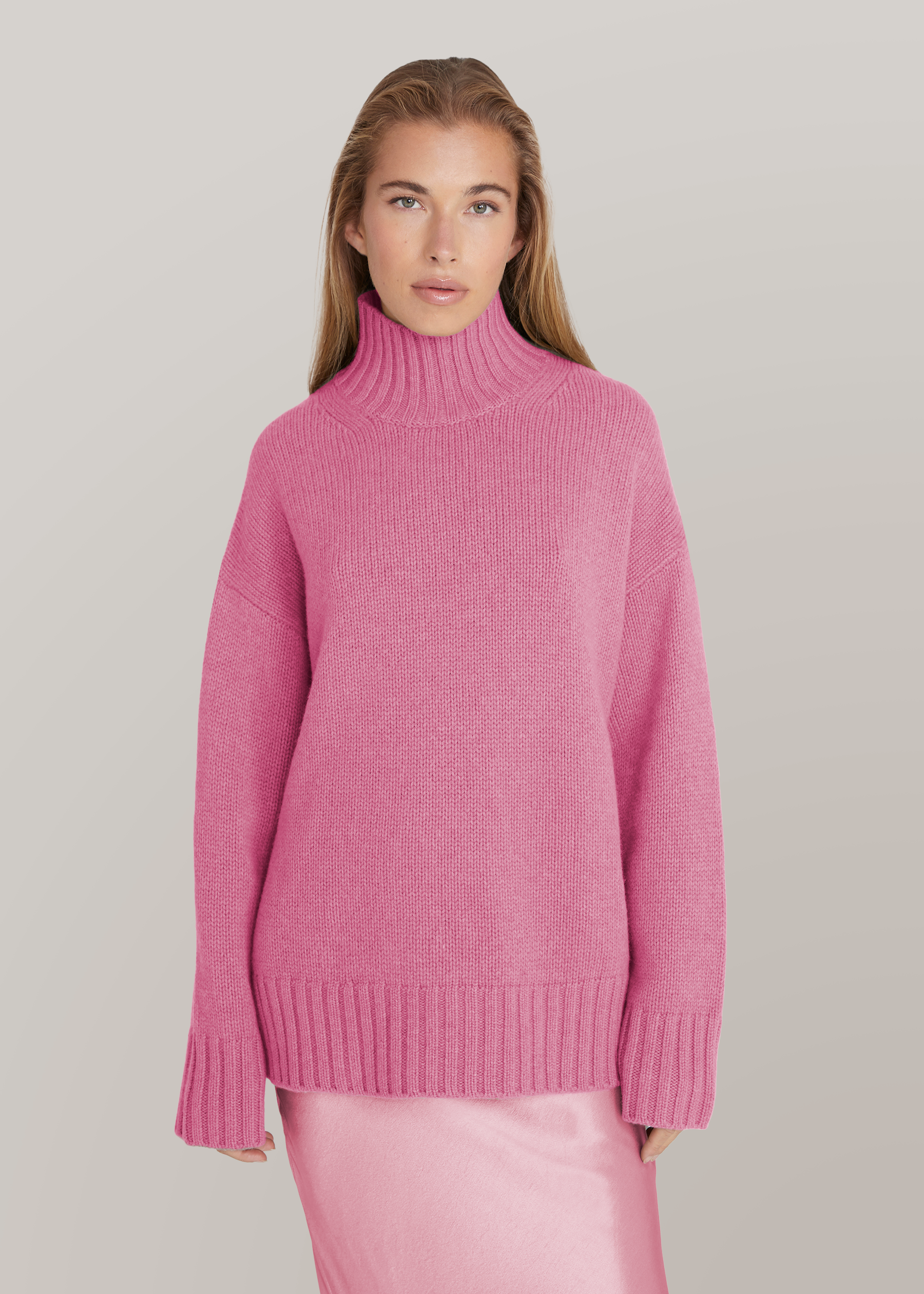 Kaschmirblend Oversized Boxy Turtleneck