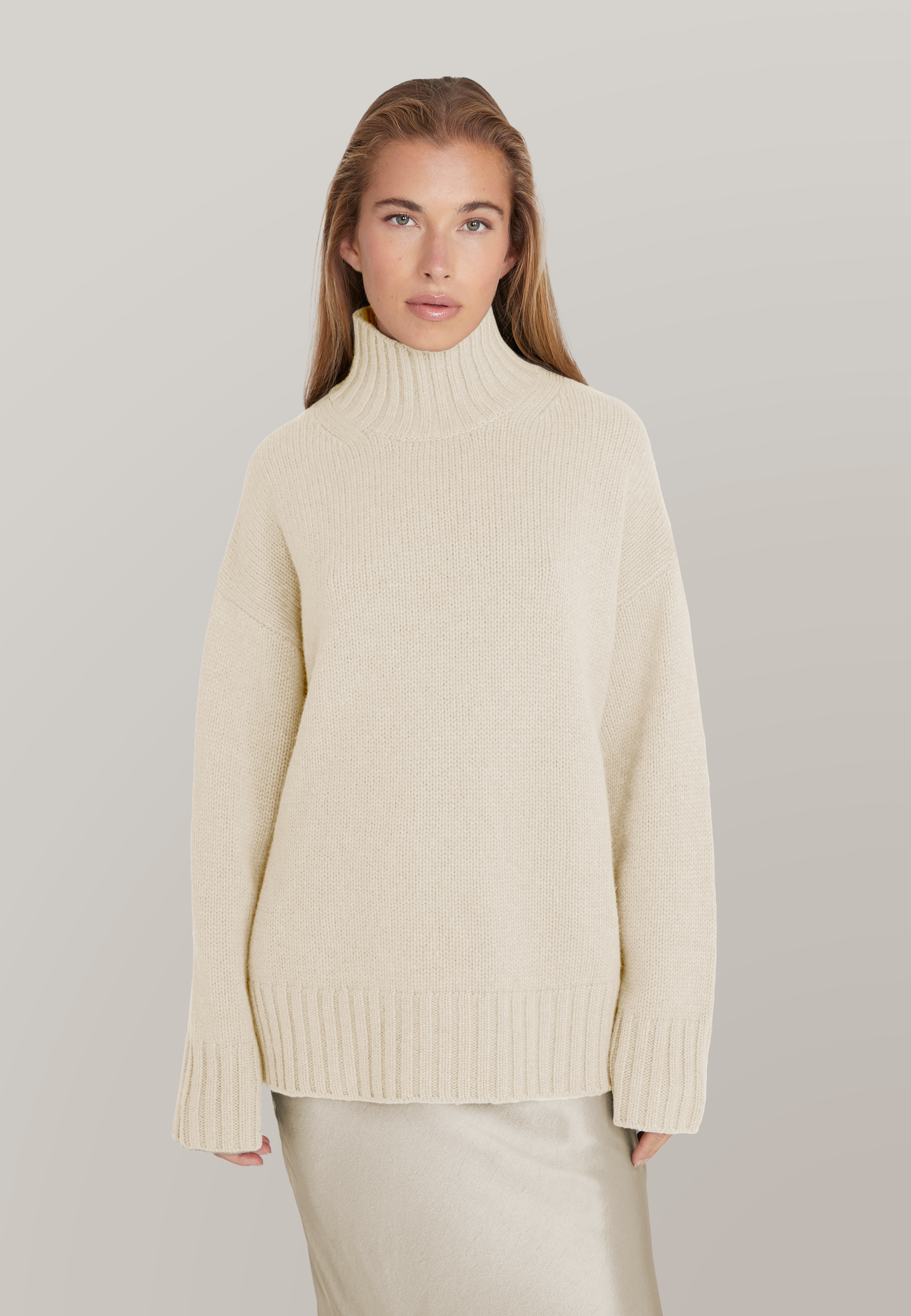 Kaschmirblend Oversized Boxy Turtleneck