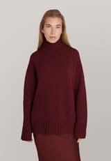 Kaschmirblend Oversized Boxy Turtleneck