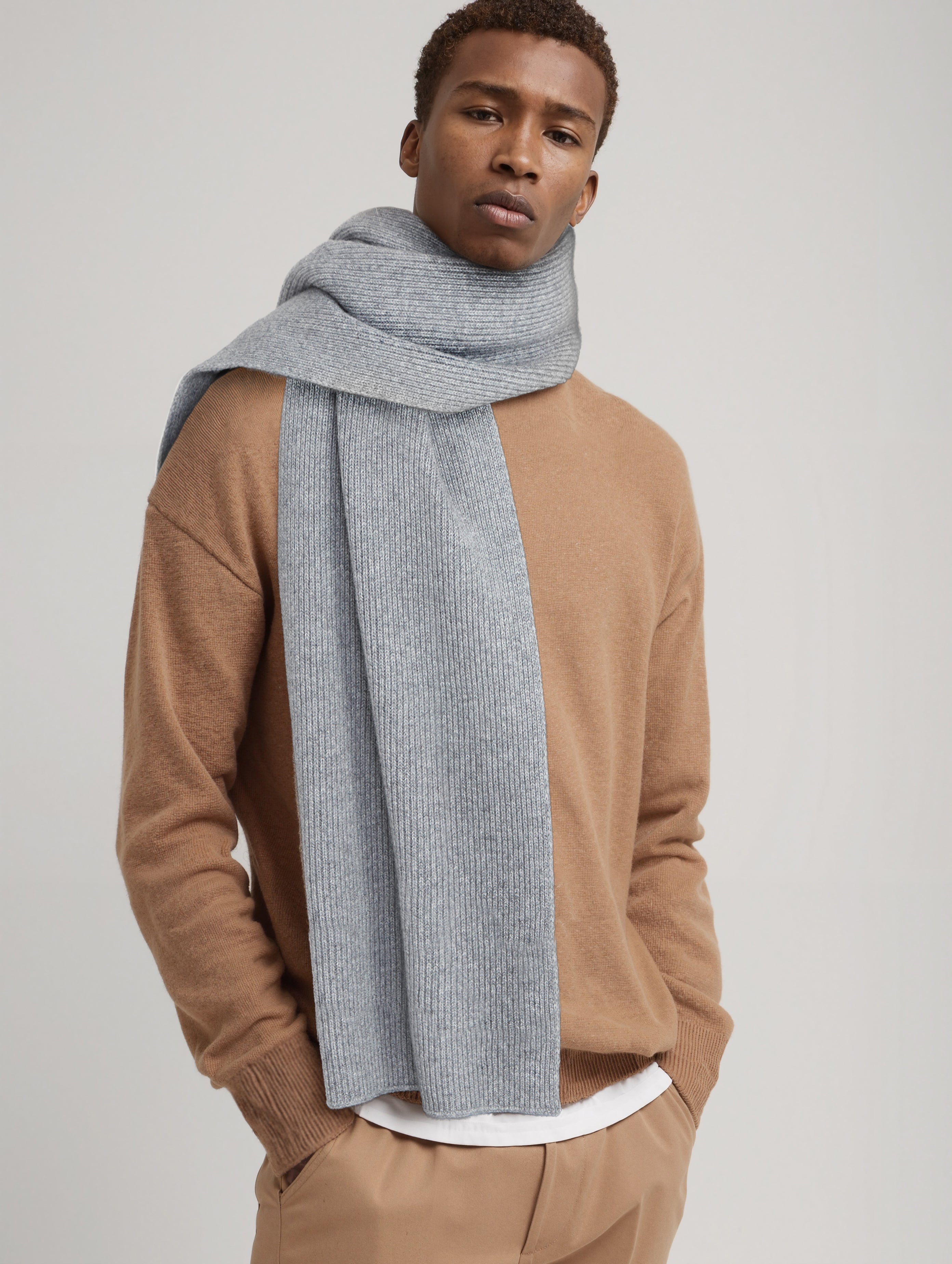 Kaschmirblend Herren Chunky Scarf