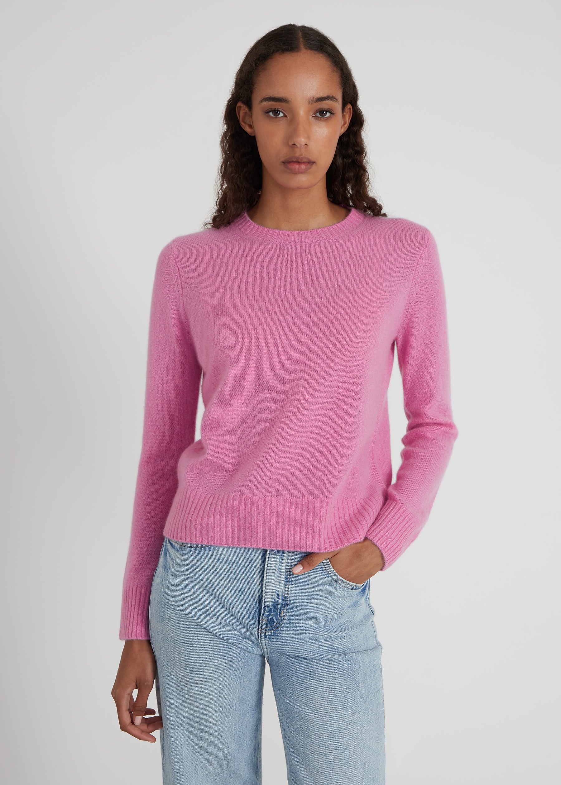 Rundhalspullover - candy pink