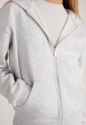 Zip Hoodie - light grey