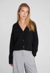 Kaschmirblend Cropped Cardigan