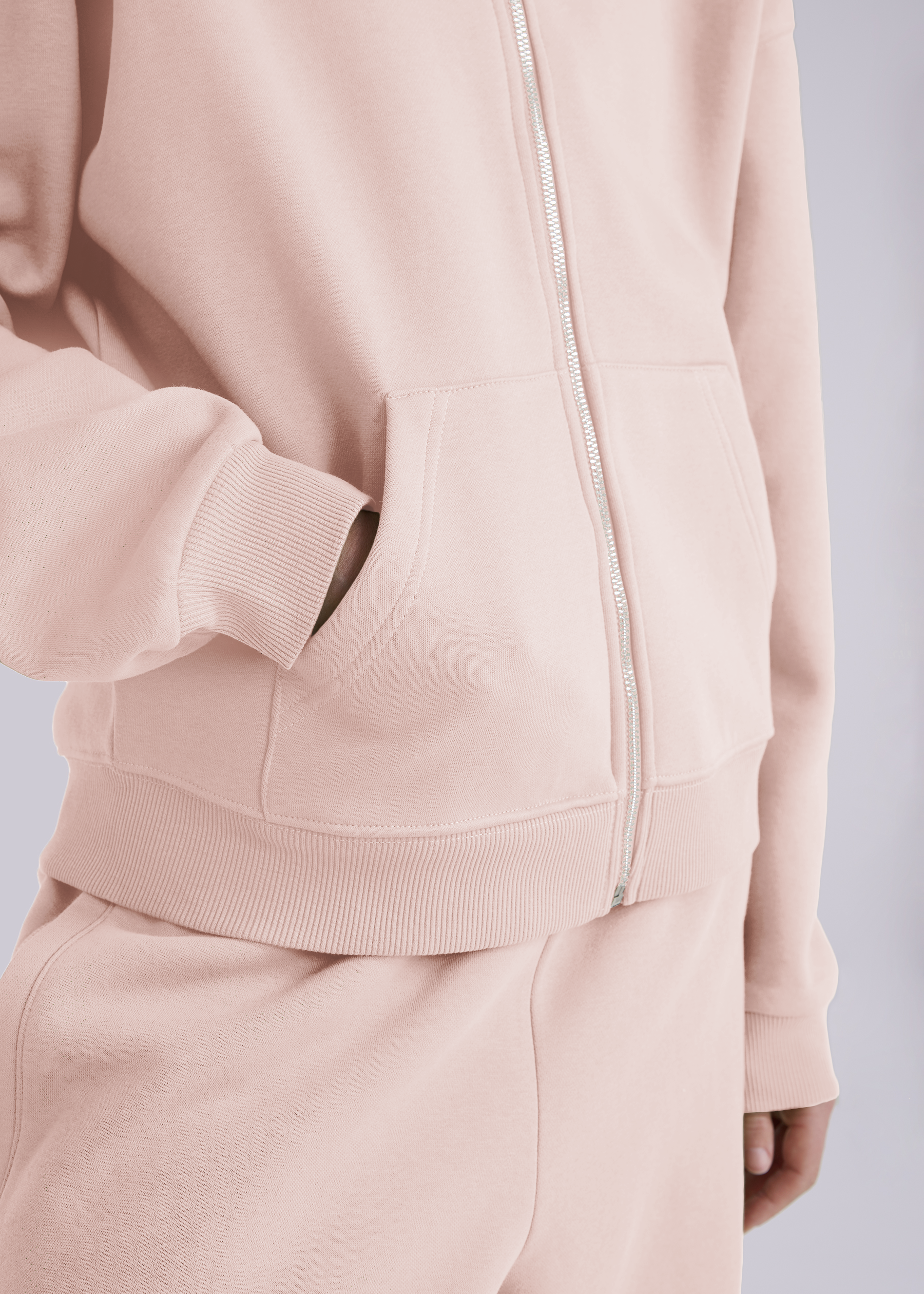 Zip Hoodie - baby pink