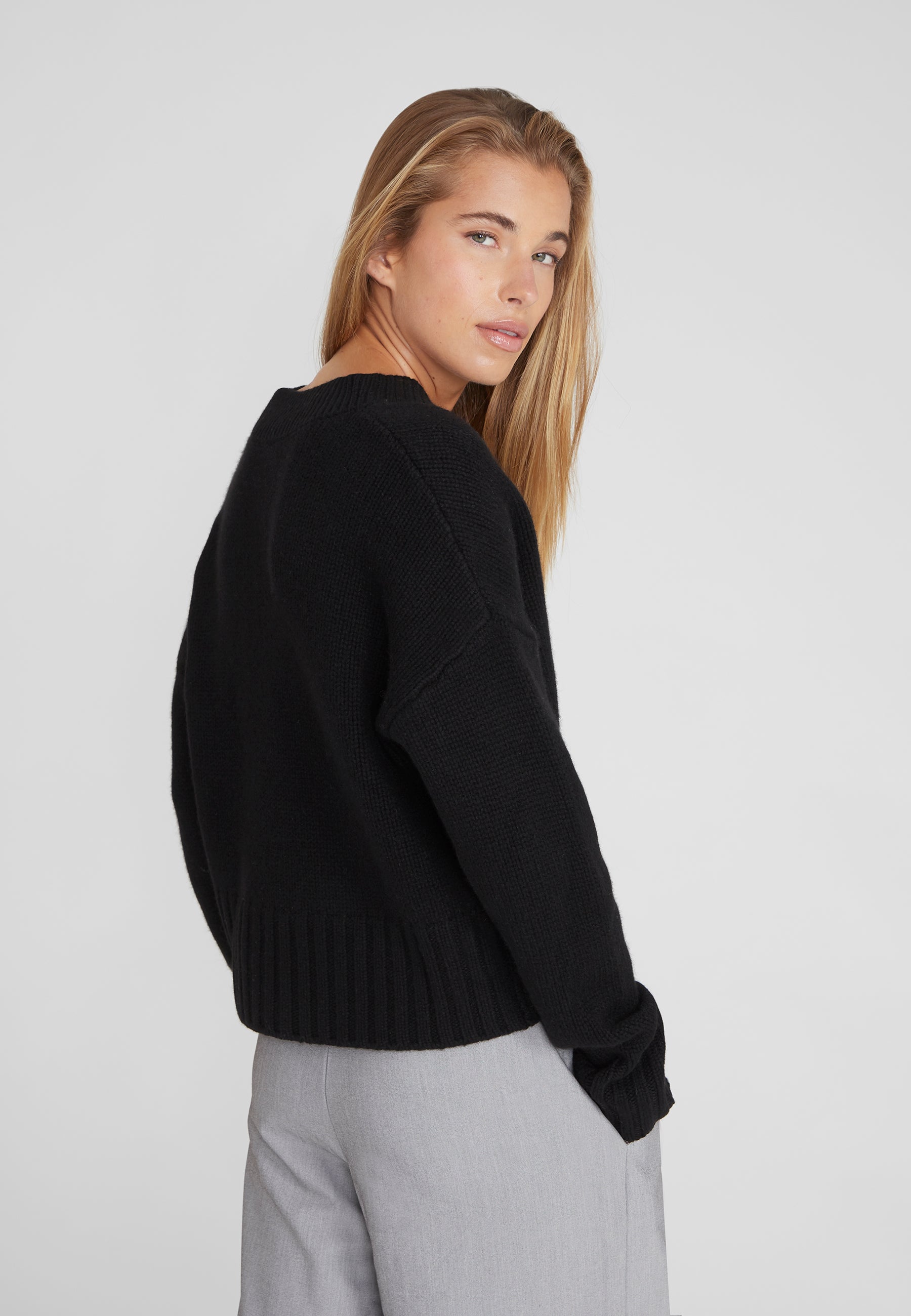 Kaschmirblend Cropped Cardigan