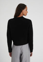 Kaschmirblend Cropped Cardigan