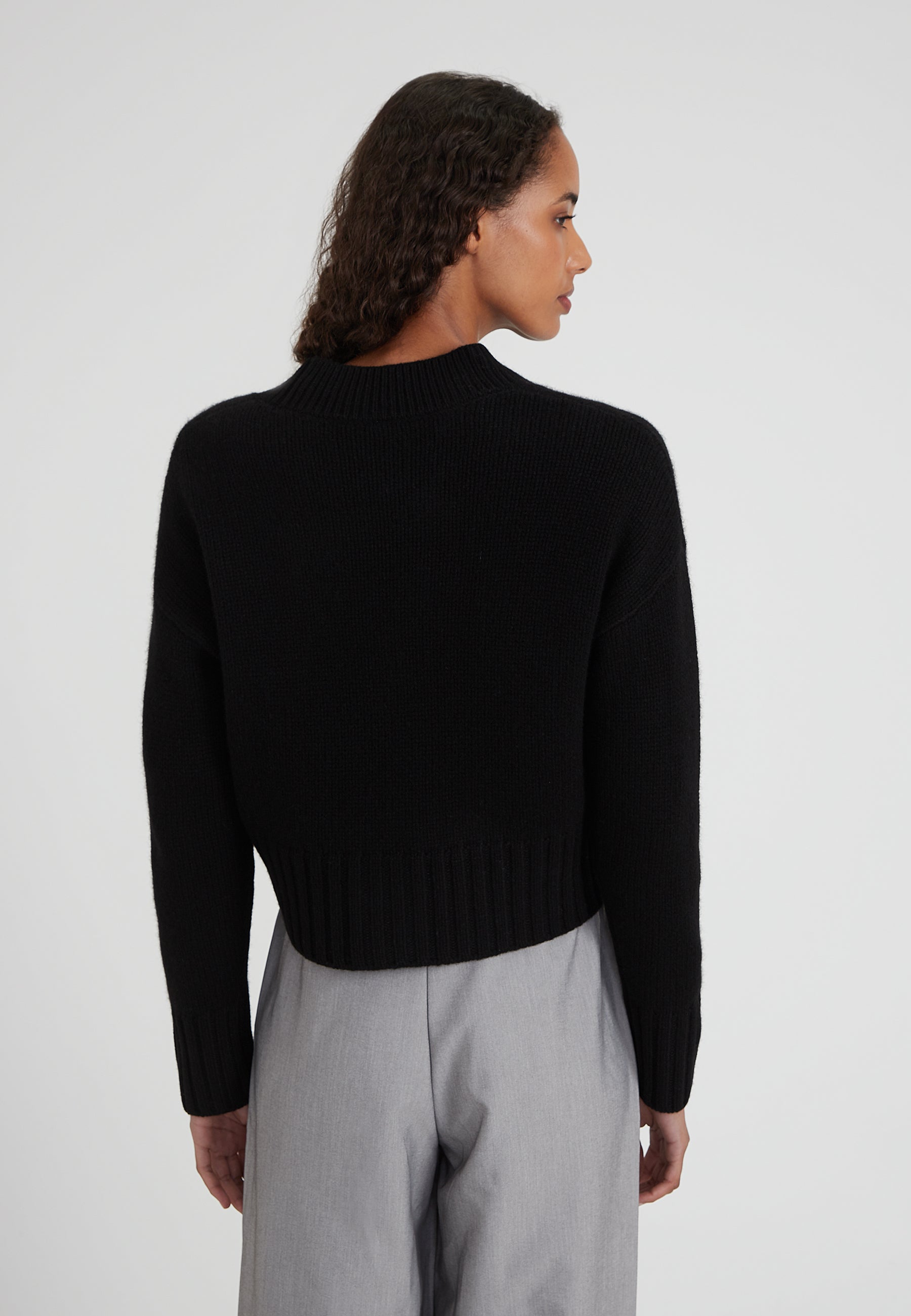 Kaschmirblend Cropped Cardigan