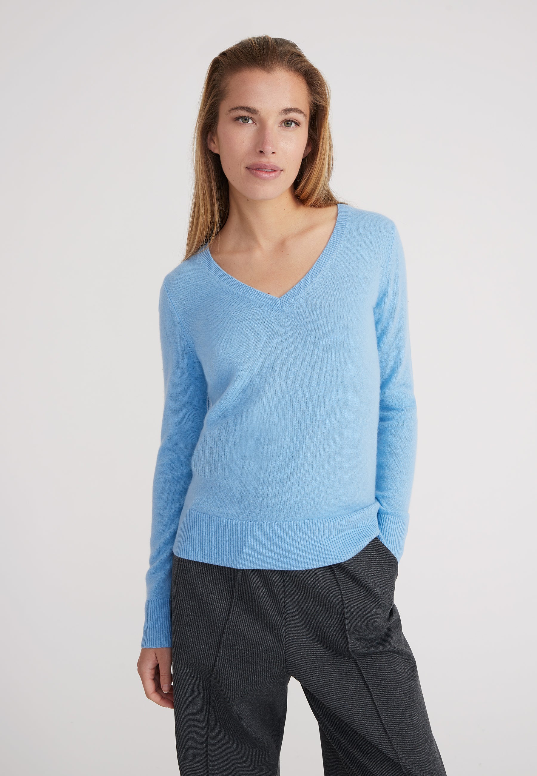 Vneck - icy blue