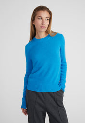 Rundhalspullover- fancy blue