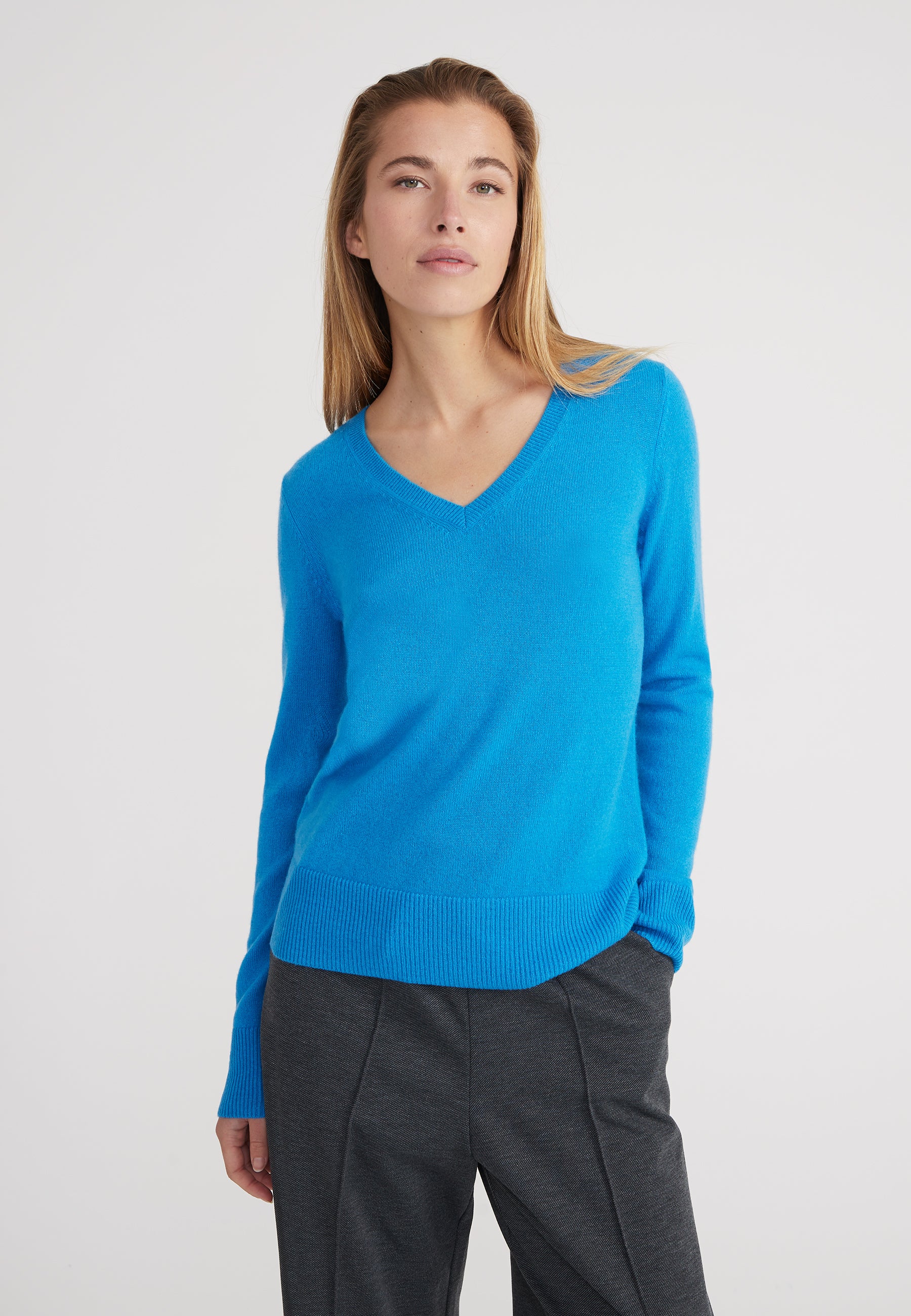 Vneck - fancy blue