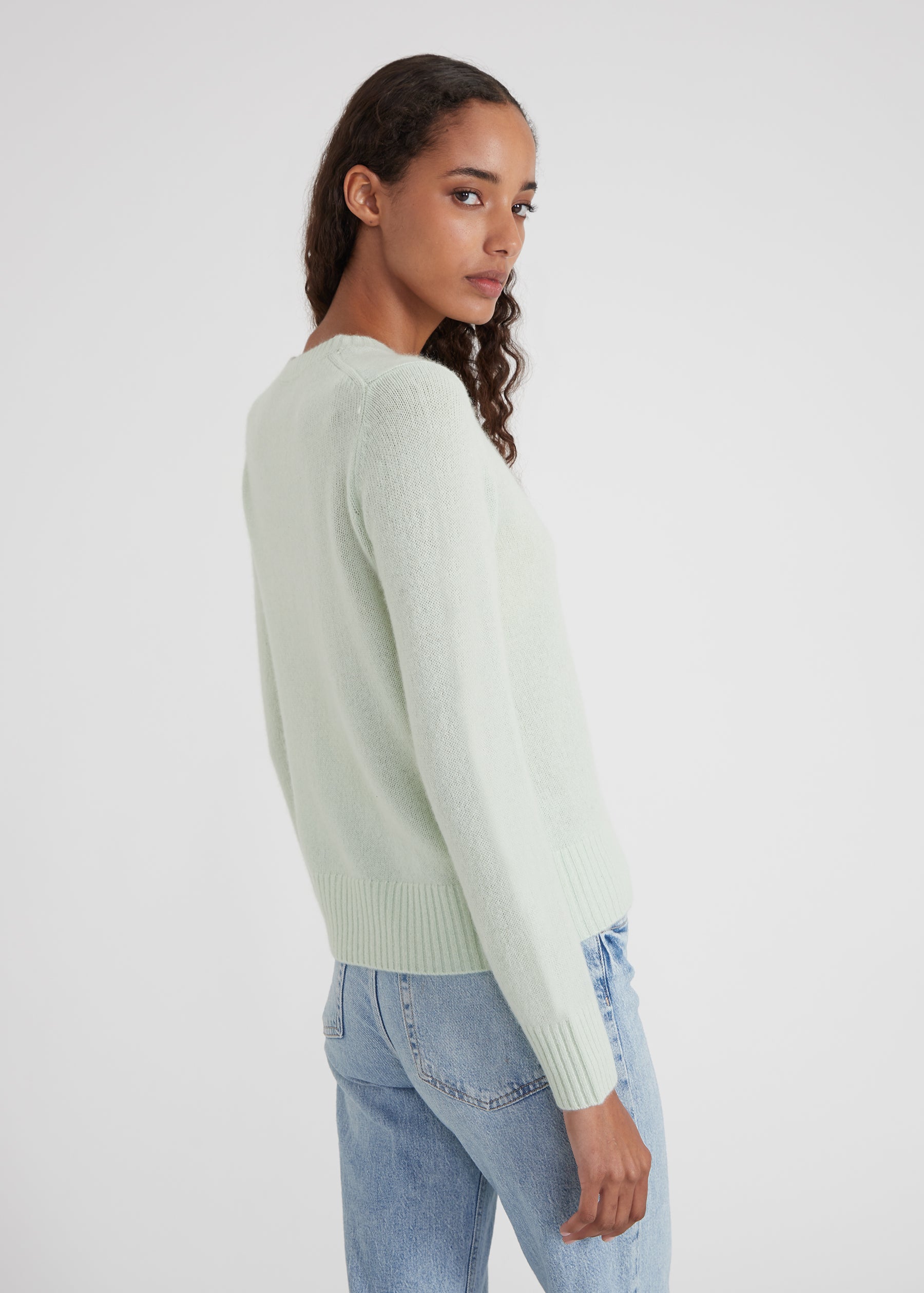 Rundhalspullover - fog green