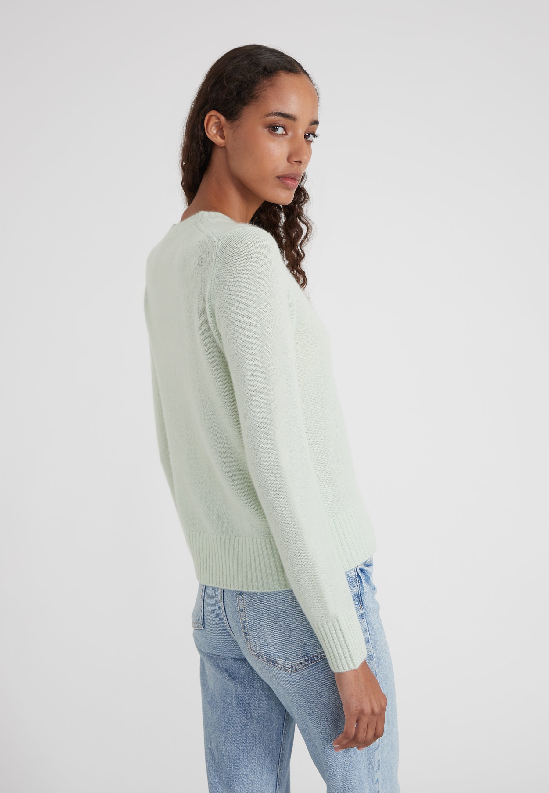 Rundhalspullover - fog green