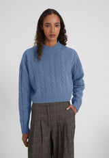 Kaschmirblend Crew Neck Cable-Knit Sweater