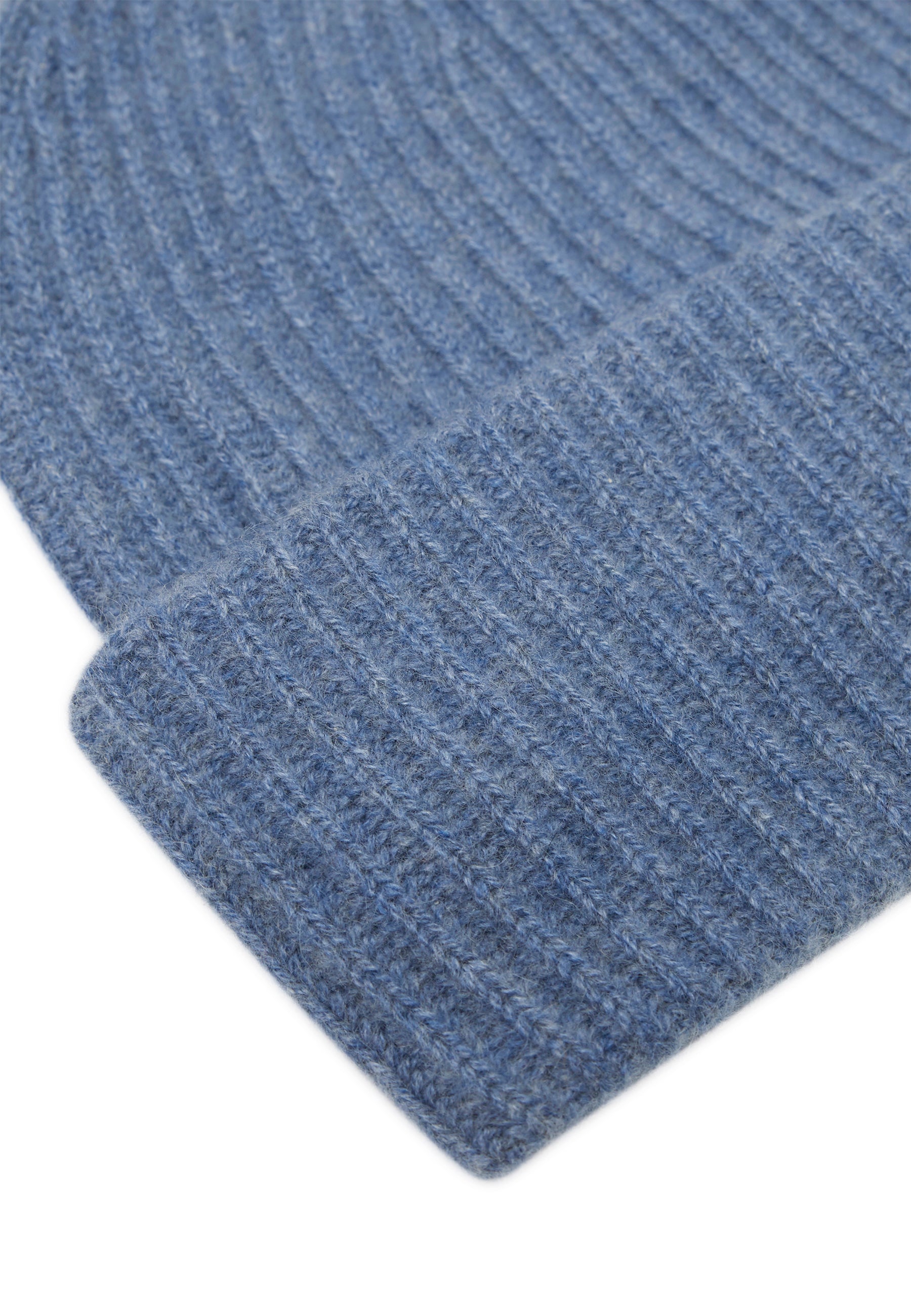 Chunky Beanie - blue melange