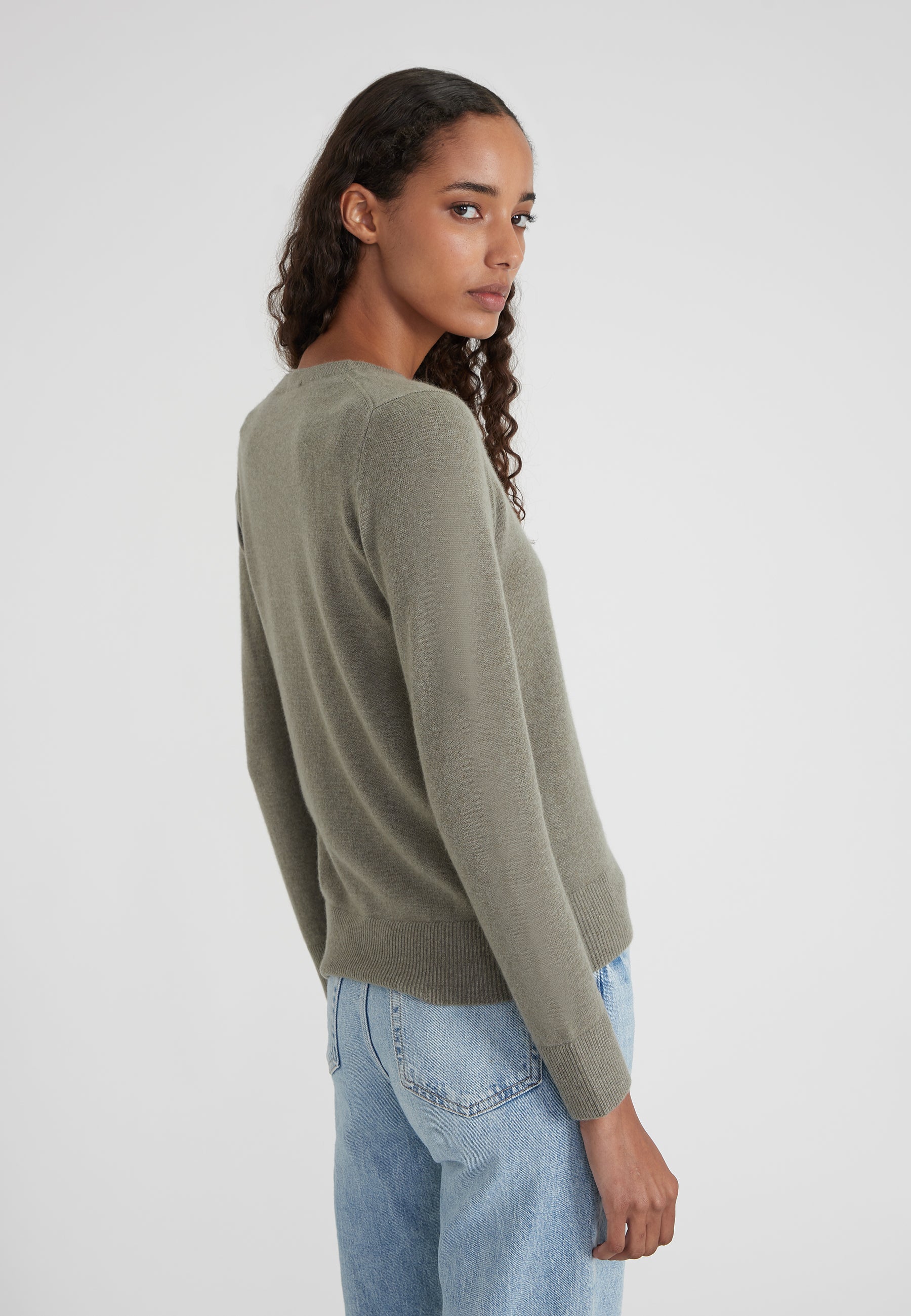 Vneck - olive melange