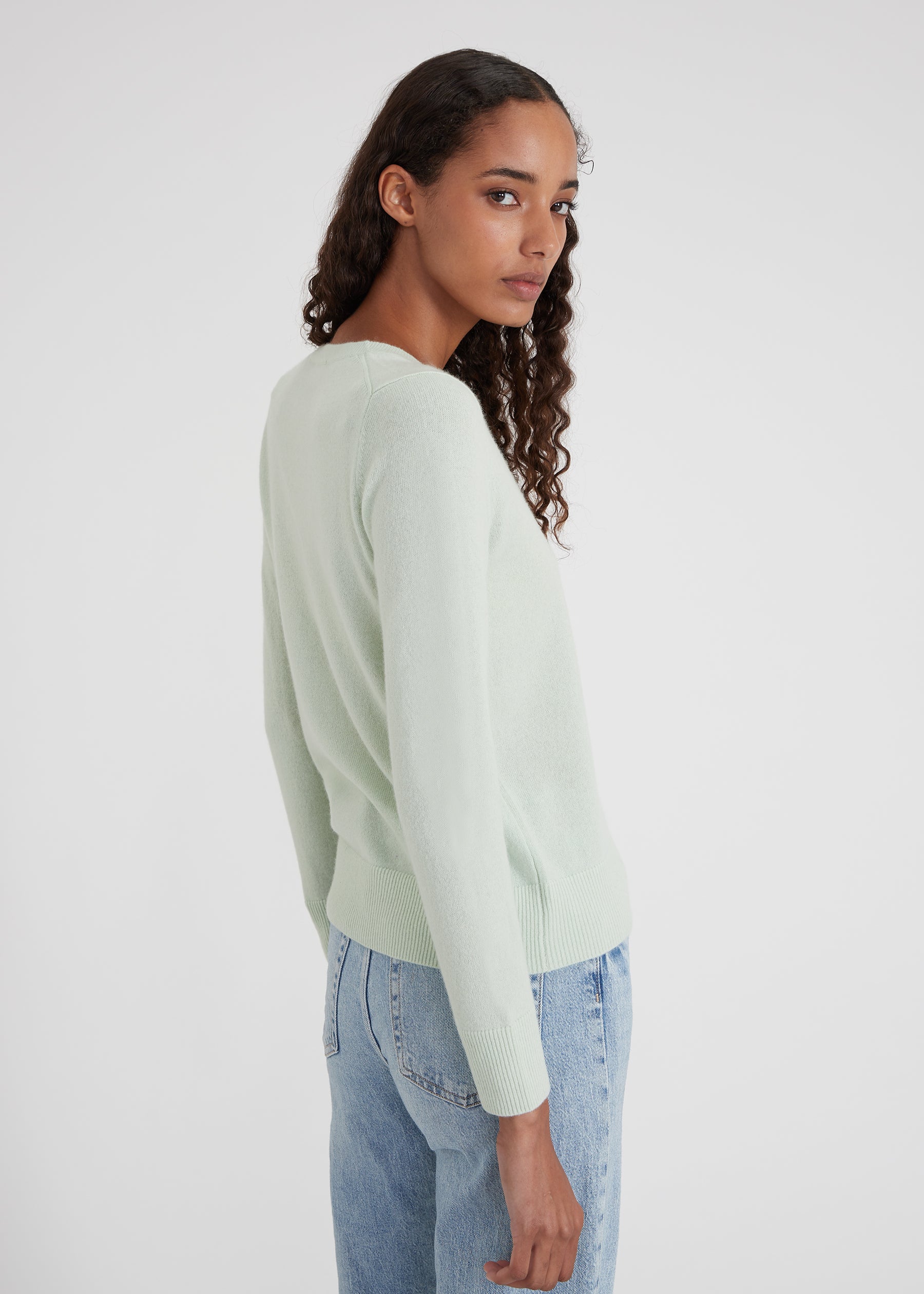 Vneck - fog green