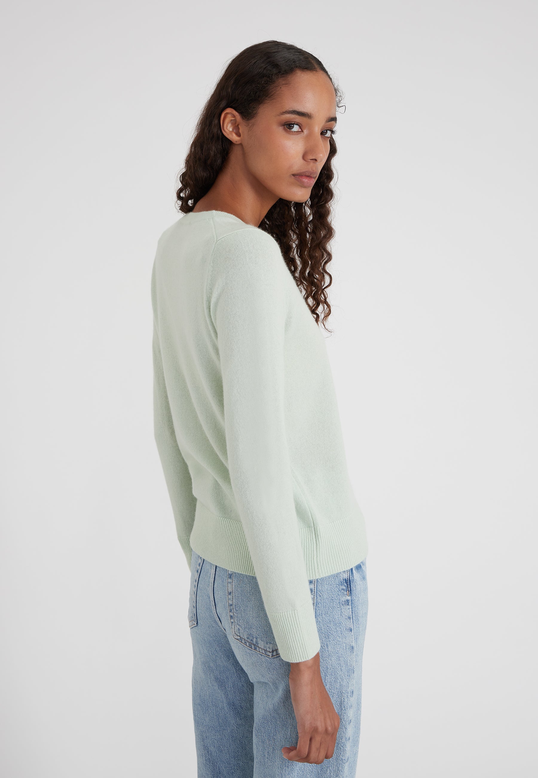 Vneck - fog green