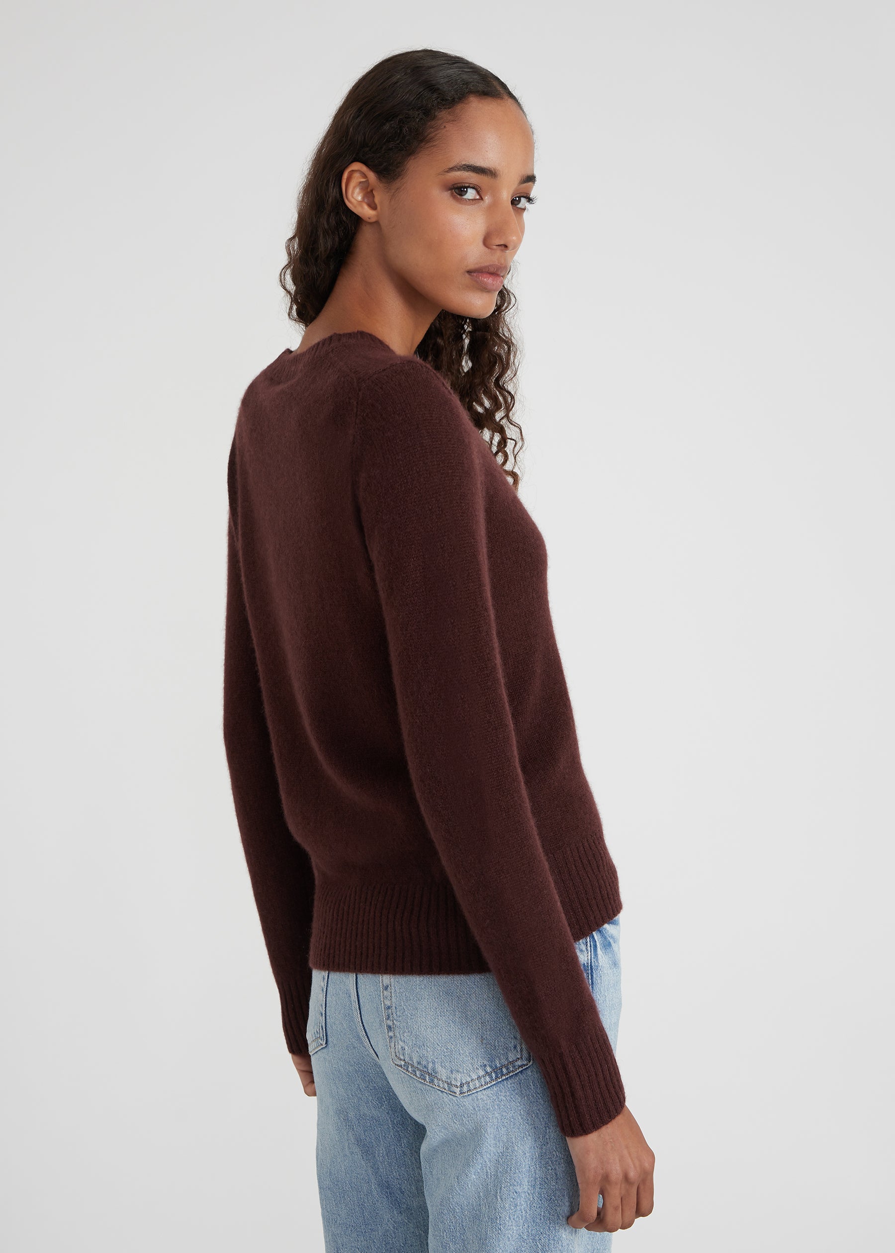 Rundhalspullover - chocolate
