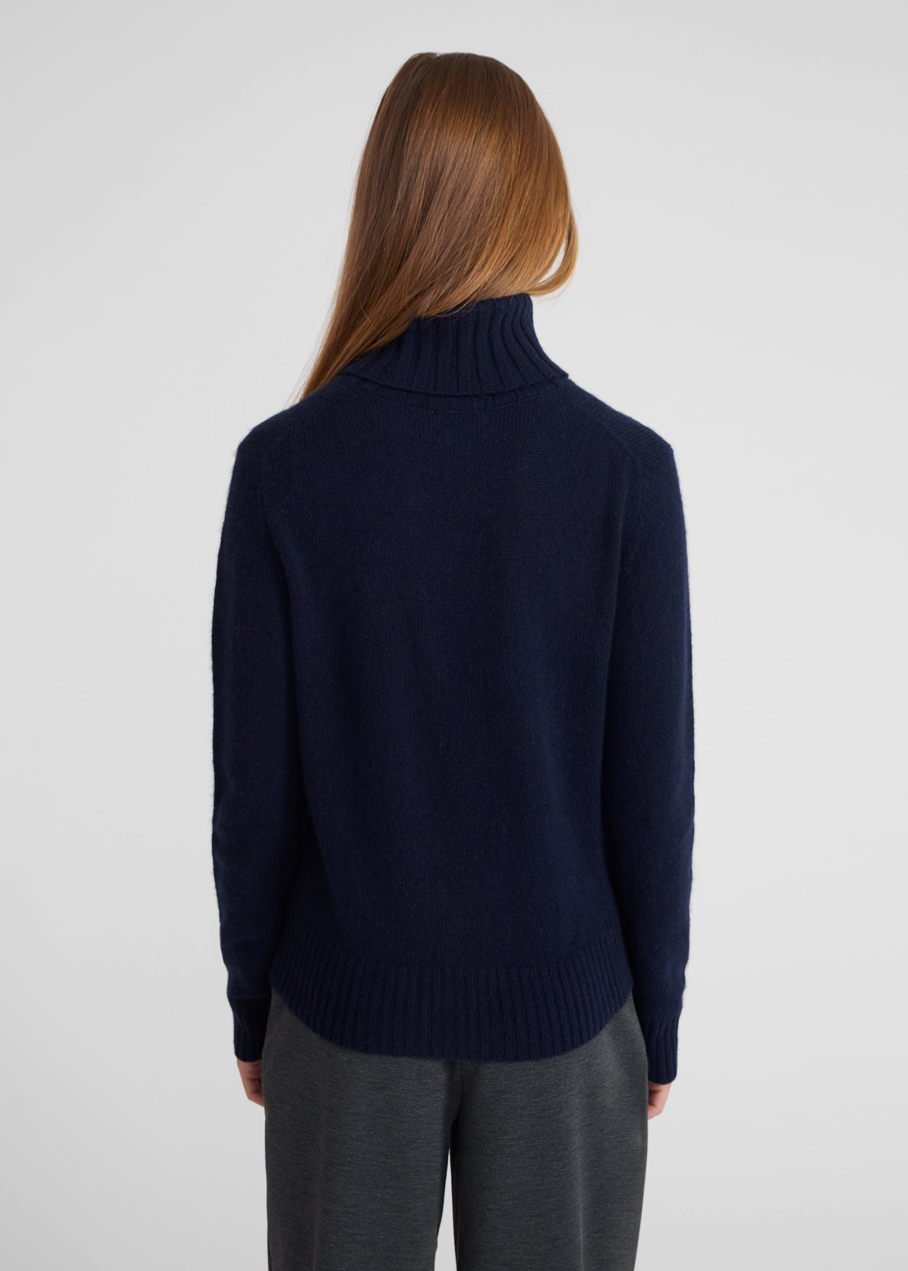 Regular Rollkragenpullover- navy