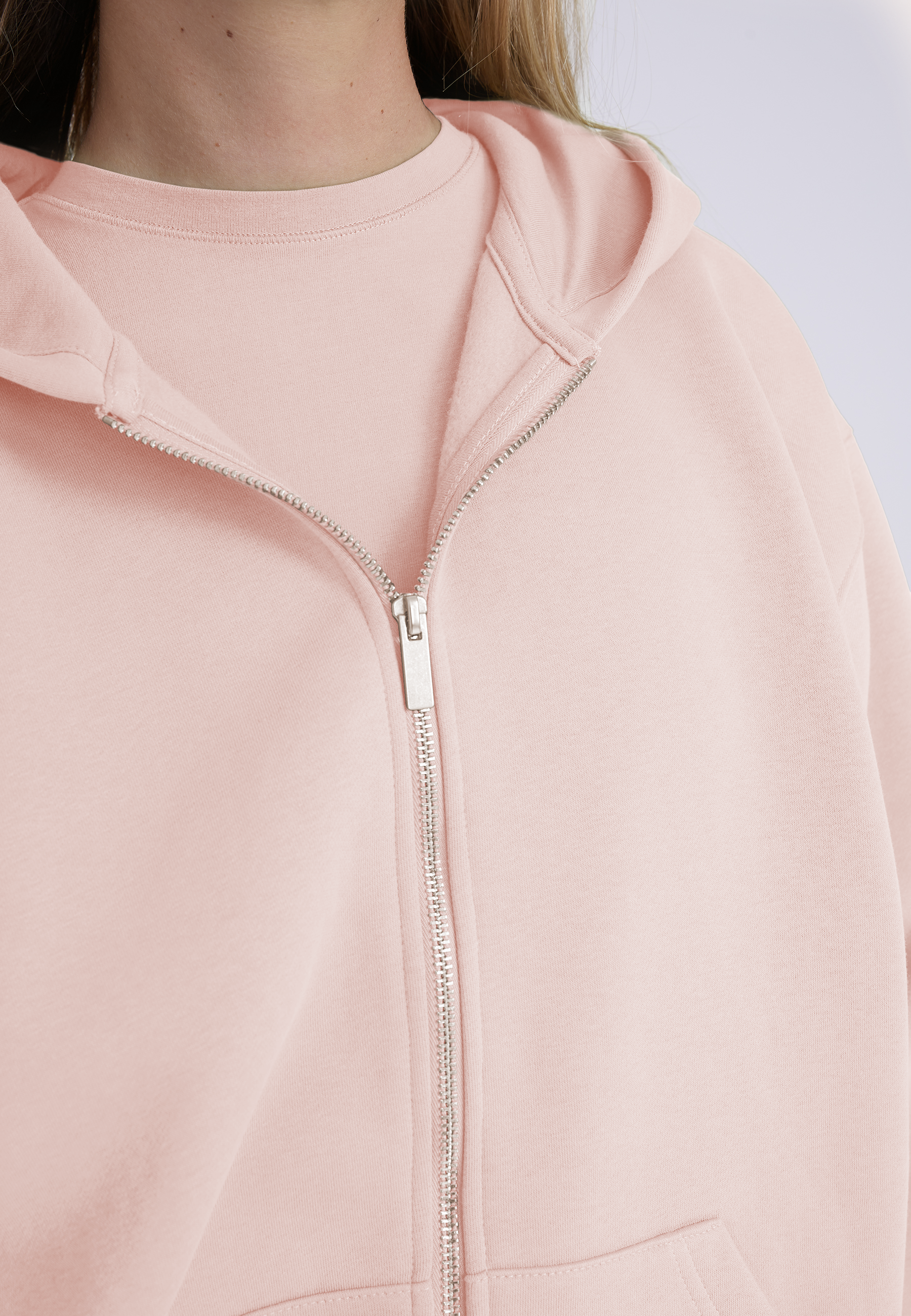 Zip Hoodie - baby pink