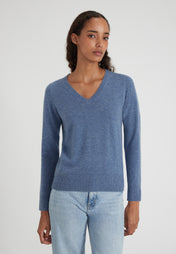 Vneck - blue melange