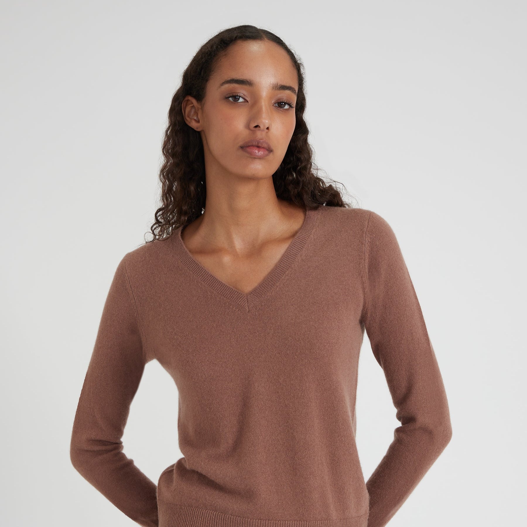 Vneck - mocha