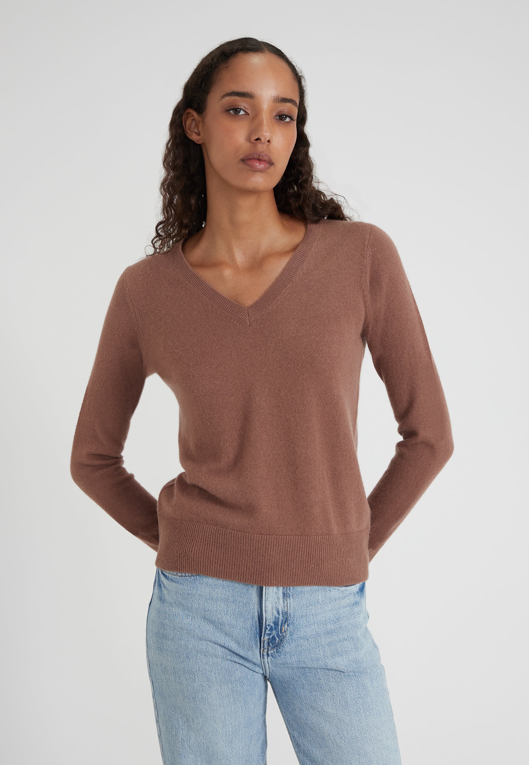 Vneck - mocha