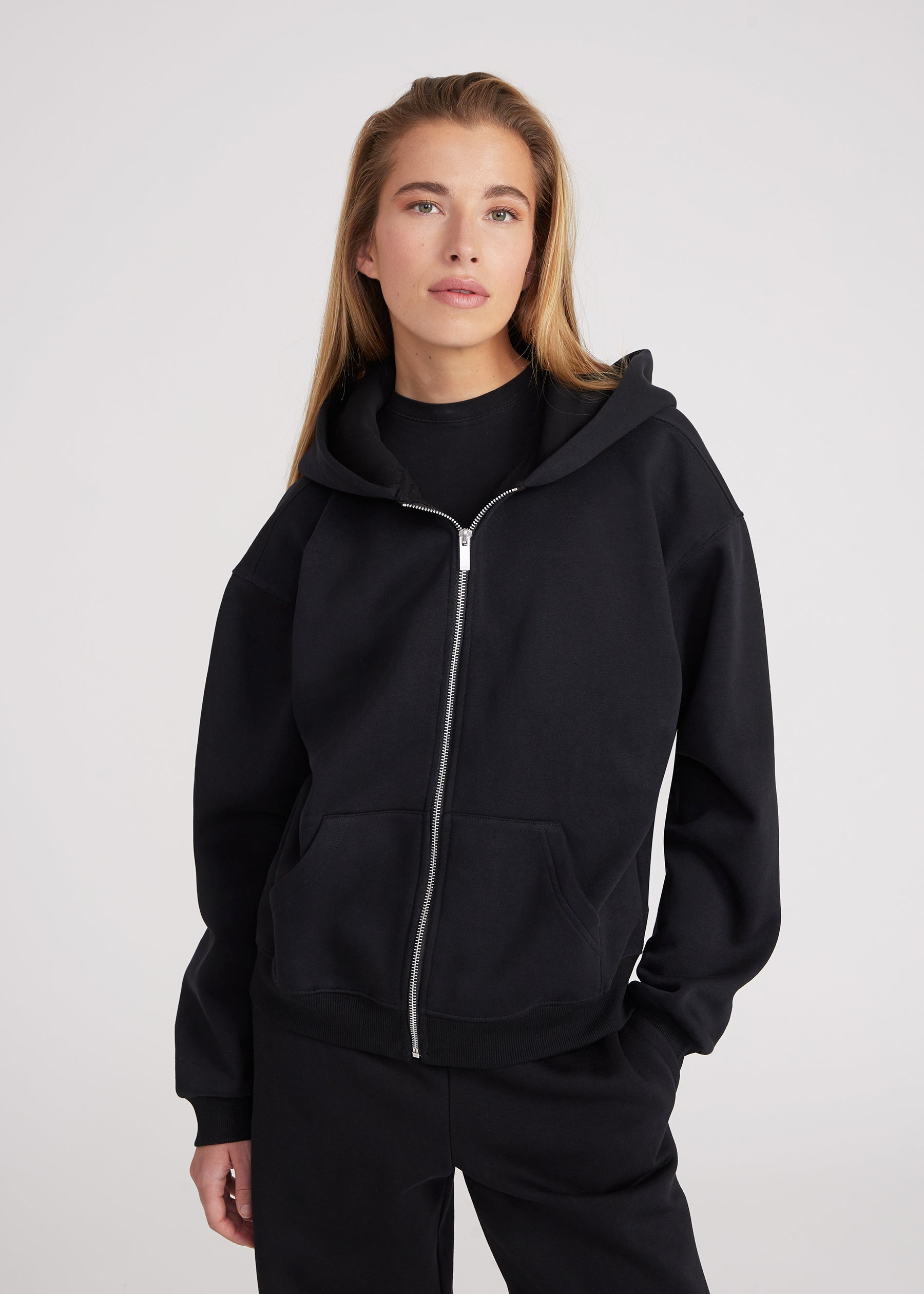 Zip Hoodie - black
