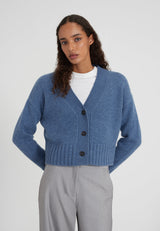 Kaschmirblend Cropped Cardigan