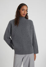 Kaschmirblend Oversized Boxy Turtleneck