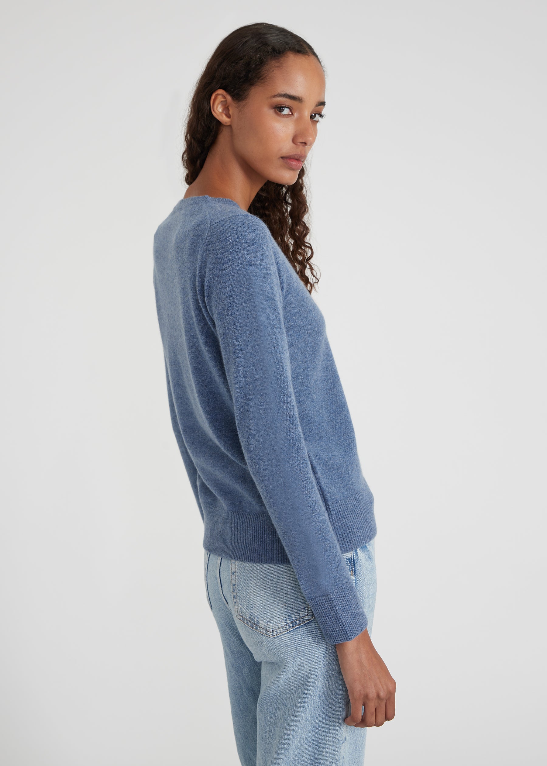 Vneck - blue melange