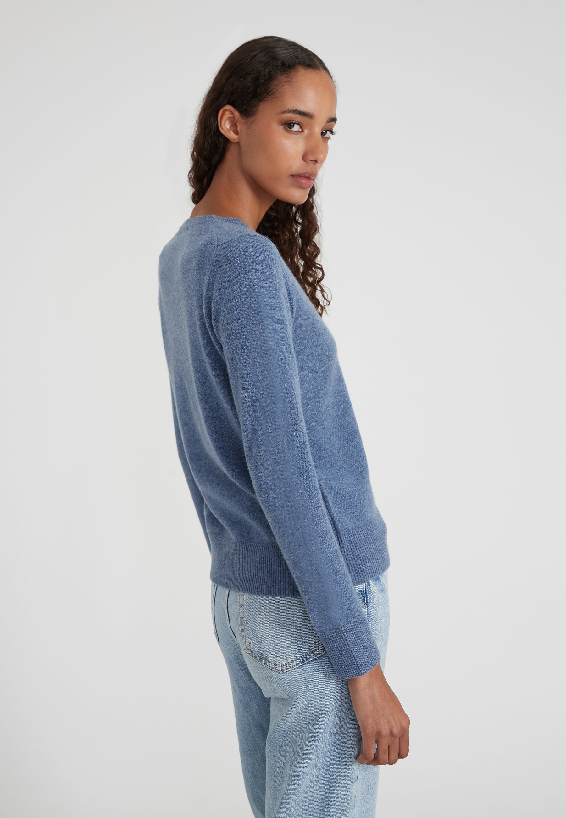 Vneck - blue melange